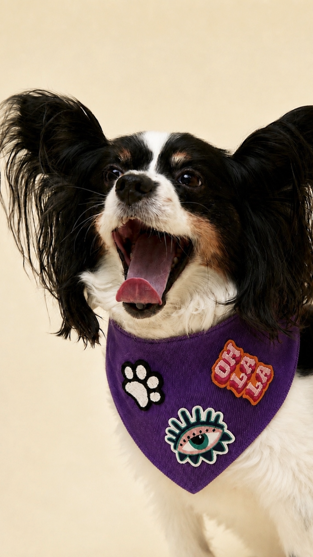 Pañoleta parches morado