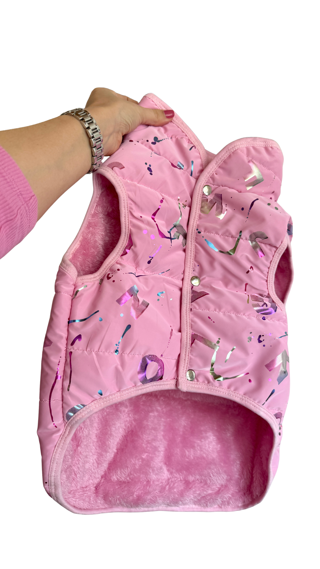 Chaleco acolchado rosado