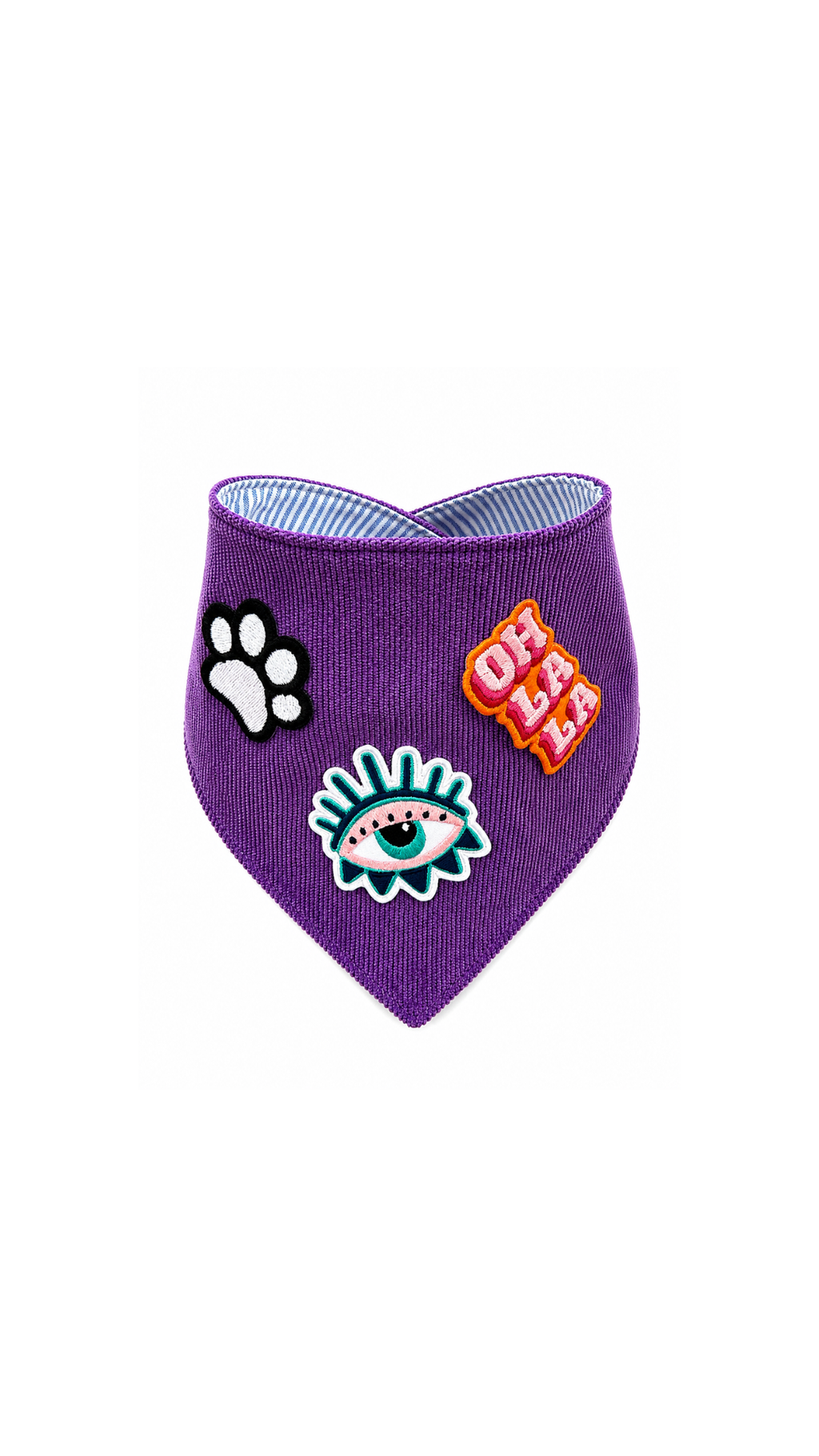 Pañoleta parches morado